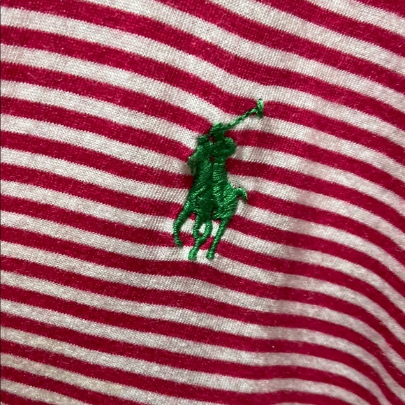 3 for $15 🥳Ralph Lauren Pink and White Striped Top - Picture 3 of 4